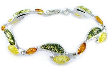 Beach styled diamond bracelet with sterling silver plated