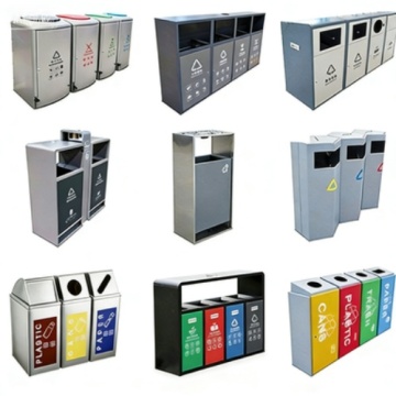 Custom Metal Trash Can with Dry Wet Separation Design