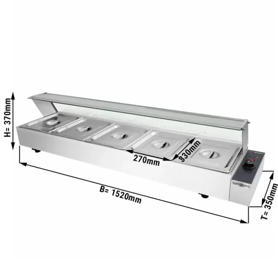 Mini Food Warmer Hotel Stainless Steel Portable Counter Top Bain Marie