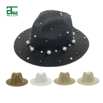 Allch Summer Fashion Luffy Pearl Hats: ฟางกระดาษคุณภาพสูงสำหรับชายหาดและการเดินทาง