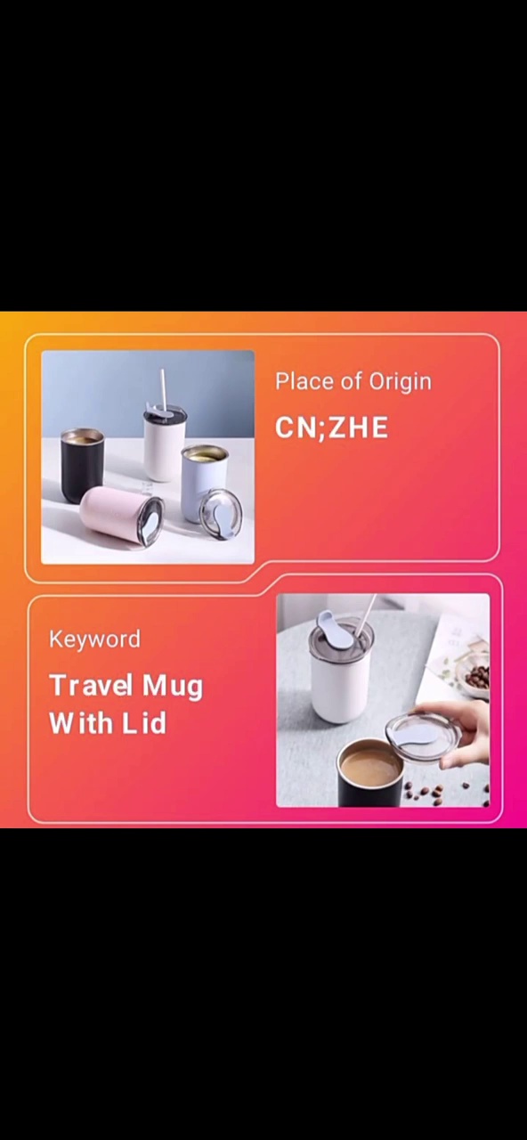 Color - Block Stainless Steel Tumbler with Straw