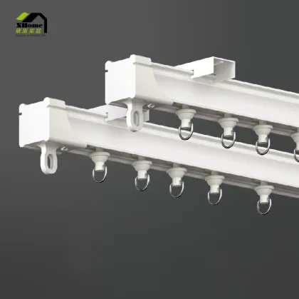 Aluminum Alloy Curtain Track, Thickened Heavy-duty Silent Pulley Curtain Rod and Slide Rail Accessories