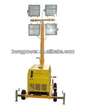 8kW Portable Lighting Tower Diesel Generator