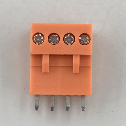 Bloco de terminais plugável de PCB laranja de passo 3,96 MM