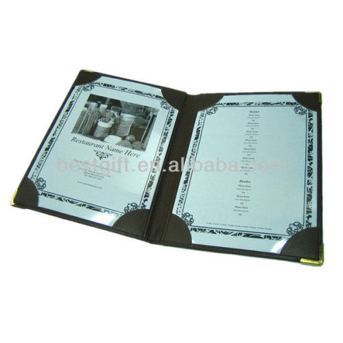 Unique Menu Holders, Antique Leather Menu Holder, High Quality Unique