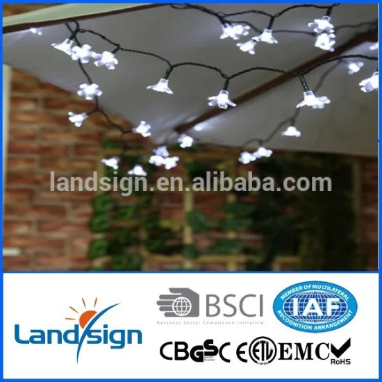 Cixi Landsign holiday living lights series XLTD-116 mini leaf flower solar led string light
