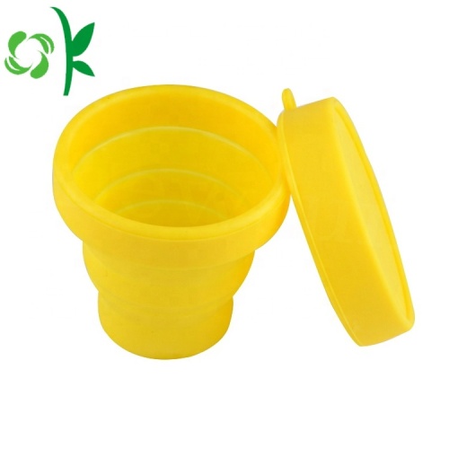 Taza de viaje plegable extensible de agua de silicona