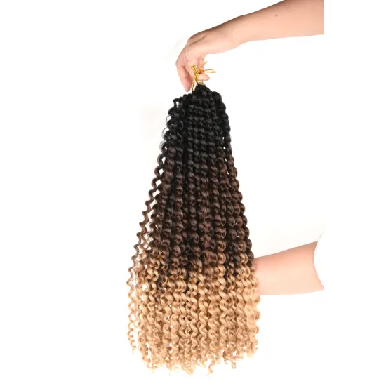 MYZYR 18Inch Water Wave Passion Twist Hair Synthetic Crochet Braid Spring Braiding Hair For Dread Locs Hair Three Tone
