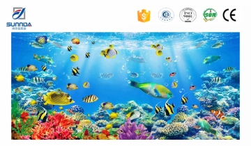 Blue beautiful seaworld 3d tiles,3d decortaion porcelain tiles,for bathroom and bedroom 3d floor tiles