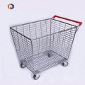 Zinc Big Basket Warehouse Storage Carry Carry