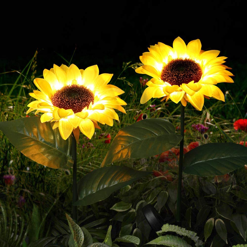 Estaca de decoración del jardín solar del girasol al aire libre