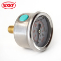 Medidor de pressão de casca de ferro axial de 50 mm / 2 polegadas / 2 polegadas