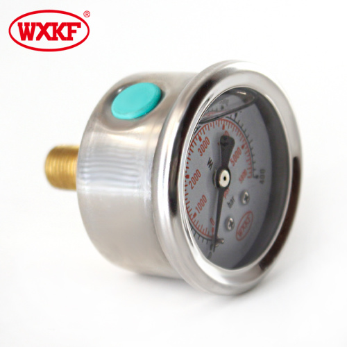 50mm / 2 inch copper joint axial iron shell pressure gauge