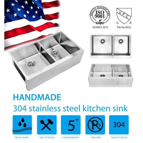 New Kitchen Sink Modern Kitchen Rectangular Double Bowls Kitchen Sinks Factory