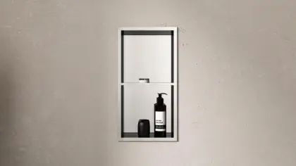 SUS304 Handmade Silver Bathroom Shower Niche