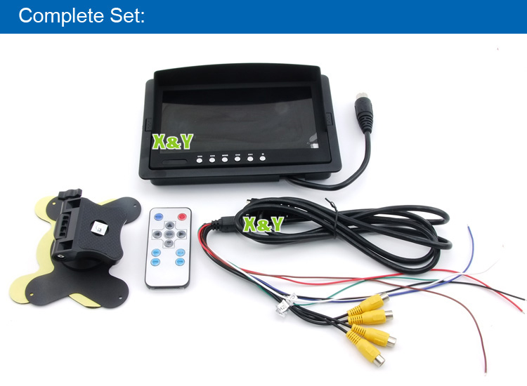 7 Inch Quad Splitter Four Images Display Car Monitor Xy-2085