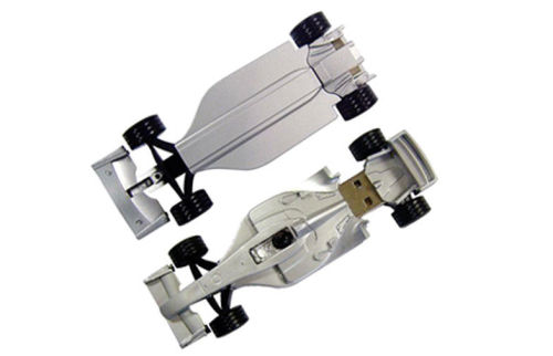 Racing Car Shaped Usb Flash Drive , Vehicle Usb Flash Memory