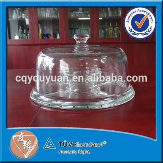 Multipurpose cheap large heavy glass cake stand wedding