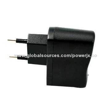 2 Pins Plug Designed 100% OEM Compatible 5V/1,000mA USB Adapter, Over-temperature Protection