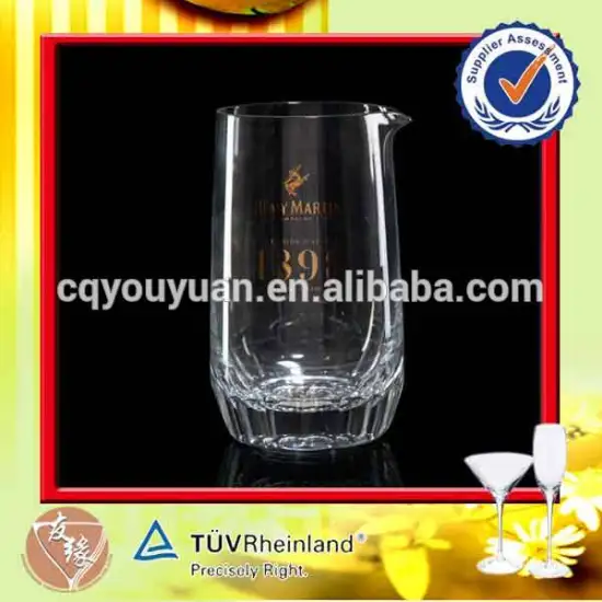 480ml Engraved Lead-free Crystal Glass Cocktail Mixing Glass Cup