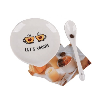 Ceramic Porcelain Spoon Rest with Custom Logo