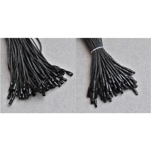 Etiquetas brancas ou pretas de cordas pequenas para vestuário