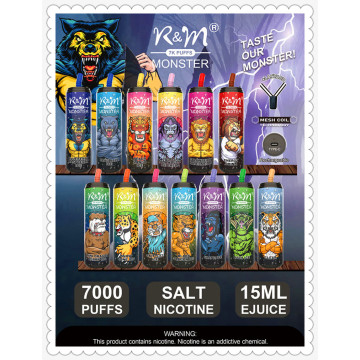 Низкая цена R &amp; M Monster 7000 Puffs Kit Good