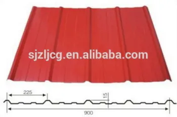 900mm width 0.5mm corrugated color coated steel sheets