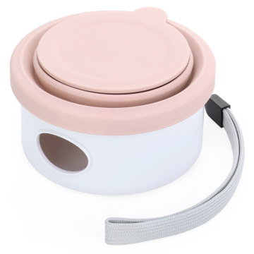 Bát thú cưng silicone di động cho động vật nhỏ - Hoàn hảo cho đi bộ ngoài trời, uống rượu &amp; dã ngoại