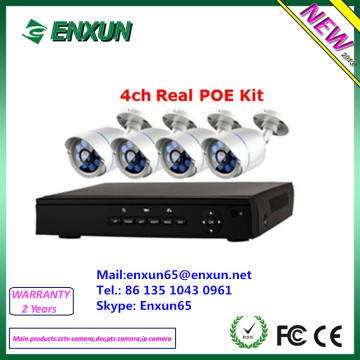 4ch poe kit real playback 4ch 960P or 2ch 1080P,2 HDD