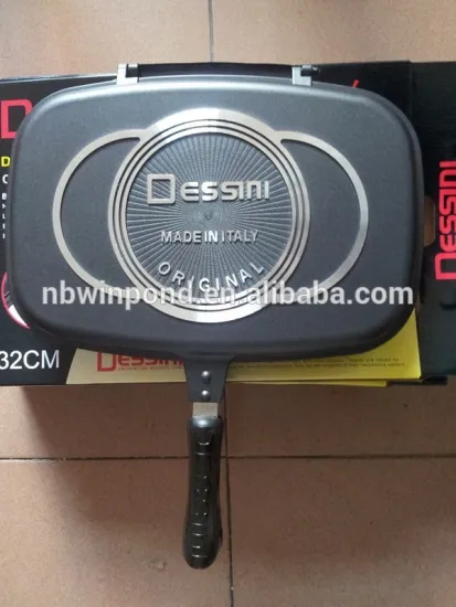 aluminum die-casting double sided grill pan