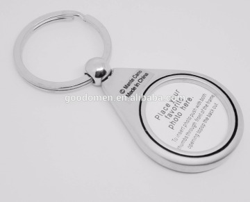 New wholesale Metal photo frame keychains Custom Metal Keyring&Custom keychain