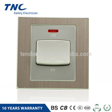 OEM Aluminum Wire Drawing 16A Electrical Wall Waterproof Switch