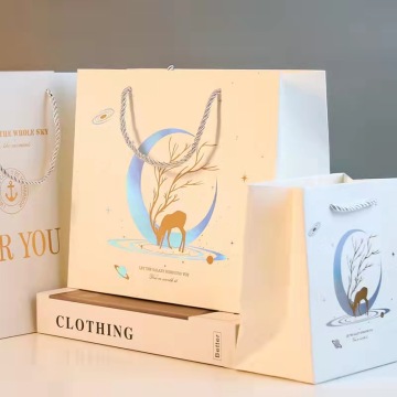 Beg hadiah belanja mewah yang boleh diguna semula dengan logo tersuai