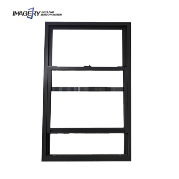 Soundproof Modern Black Aluminum Alloy Single Hung Sliding Window
