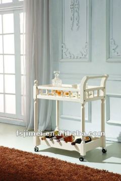 modern MDF panel white Hand Trolley