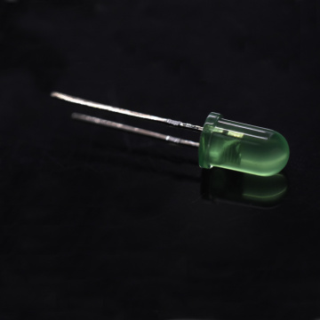 5mm Green Diffused LED 520nm 17mm Short Pin