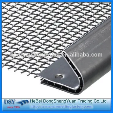 Crimped wire mesh for mine sieving,Mine sieving mesh with edge