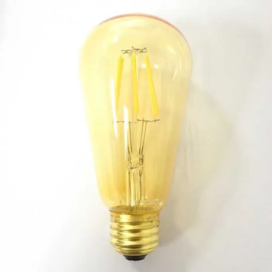 Vintage amber glass bulb ST58 led filament bulb