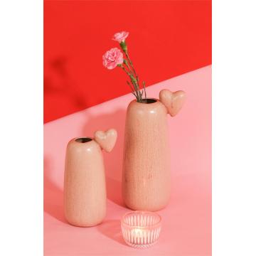 Pink Crystals Love Vase