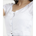 Short Sleeve O-Neck Button Down T Shirts