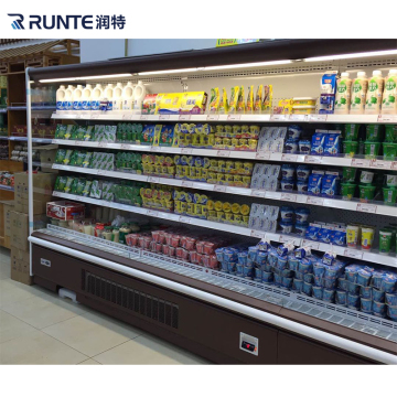 Runte Factory Price Commercial Multi Deck Upright Display Fridge for Fruit