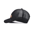 Black Mesh Trucker Hat with Embroidered