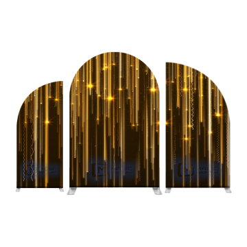 Arch Shape Tension Fabric Curved Wedding & Event Backdrop Display Stand: Inspired by 'The Croods' Cartoon Theme