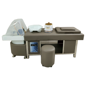 Stainless Steel Frame Salon Spa Hair Washing Massage Shampoo Bed