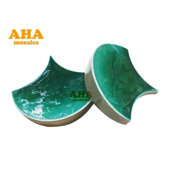 Direct Sales Cheap Price 3D Green Fish Scale Ceramic Tiles for Wall Backsplash