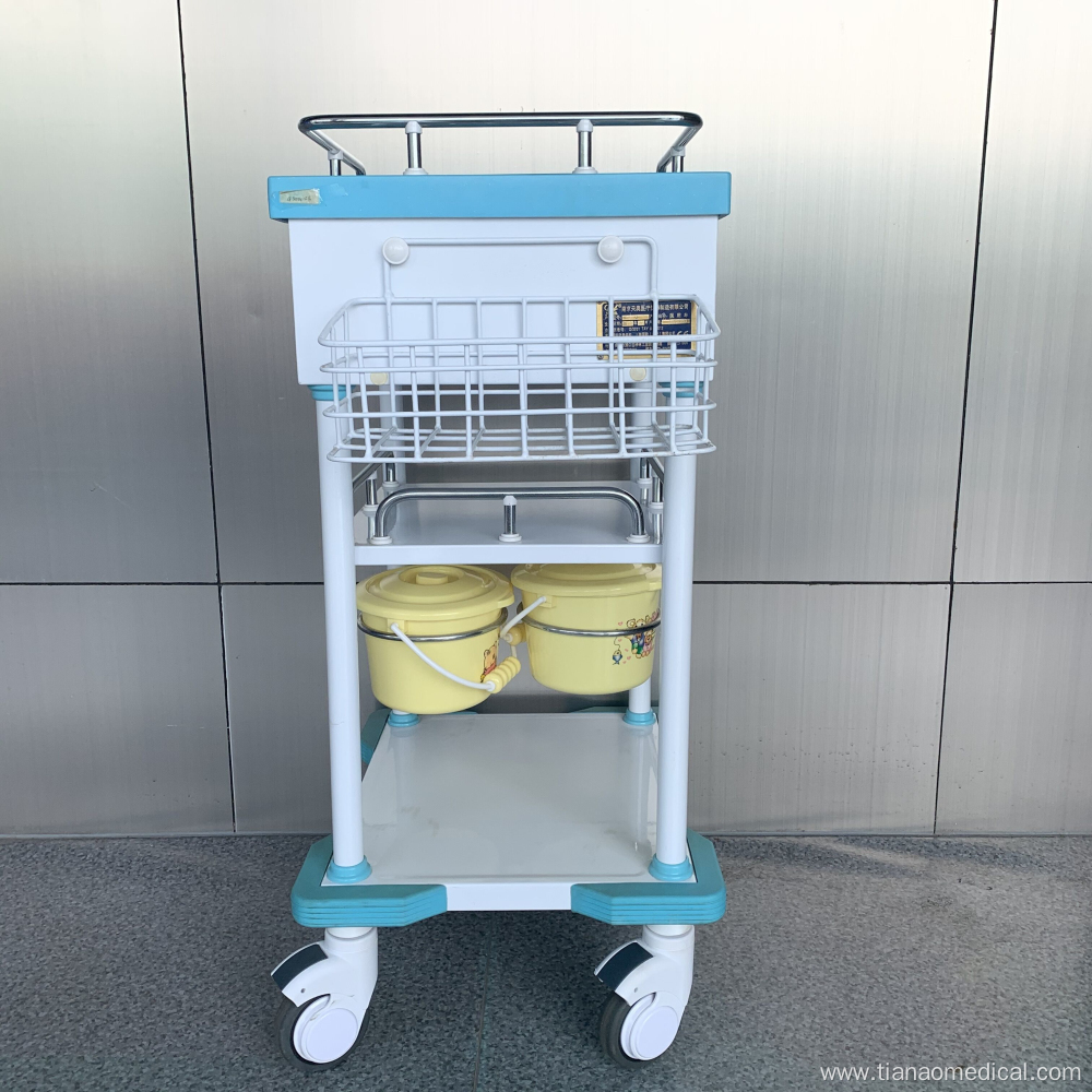 Hospital Steel Aluminum Alloy Treatment Trolley