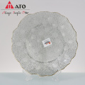 Round glass plate for fruit snack hotel tableware