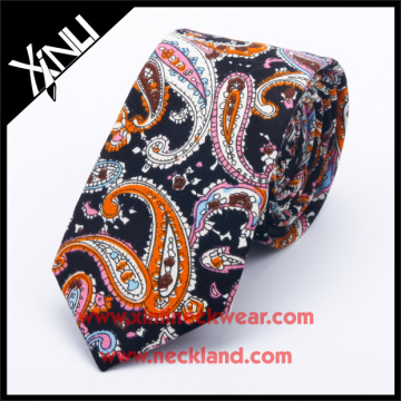 100% Handmade Paisley Pattern Print Form Customize Tie