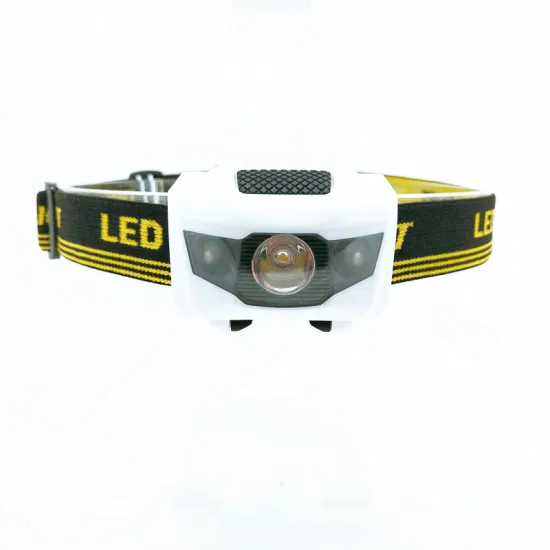 Waterproof LED Headlamp with 4 Modes: White and Red Light
